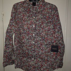 Long-sleeve Flower Print Polo